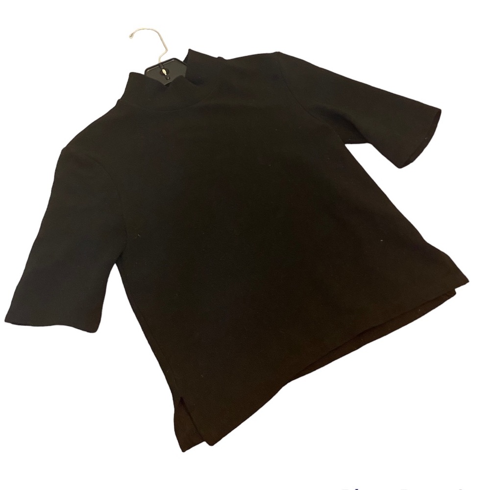 Black mock neck sweater